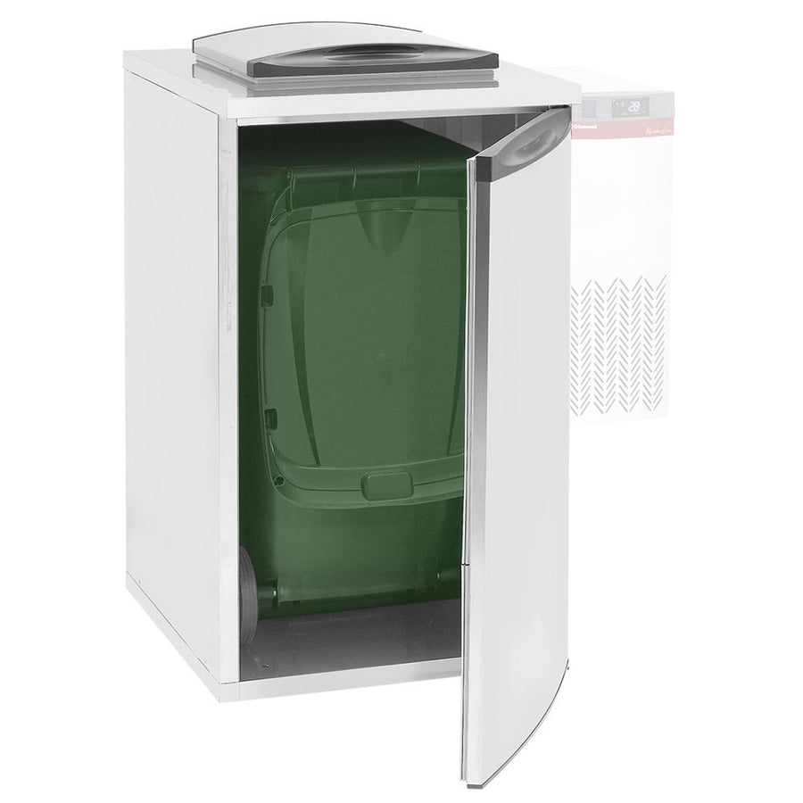 Poubelle Diamond de 240L, refroidisseur de déchets démontable, sans groupe, grande capacité pour la gestion des déchets.