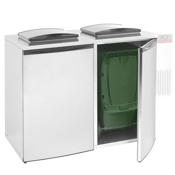 Refroidisseur de déchets double Diamond sans groupe, poubelle démontable 2x240 litres, grande capacité pour déchets.