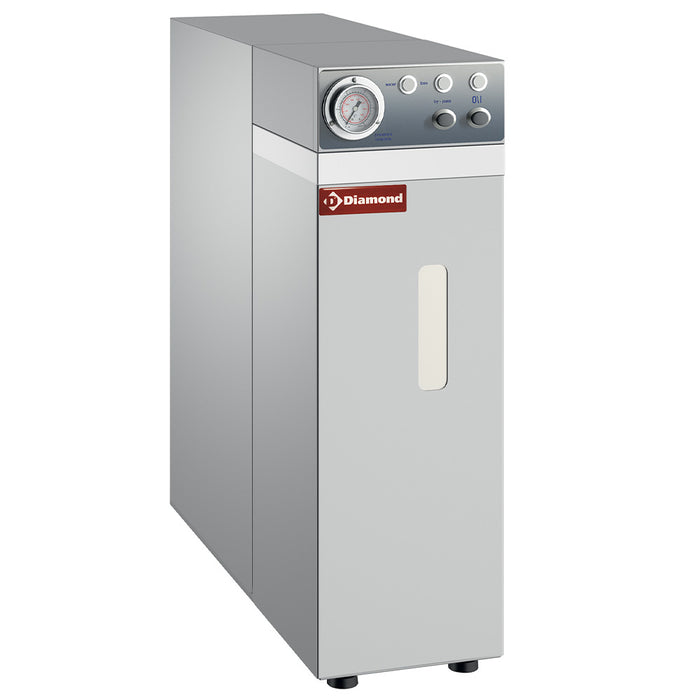 Osmoseur Diamond 150 L/h en inox monobloc pour lavage, visible en image avec composants en acier inoxydable.