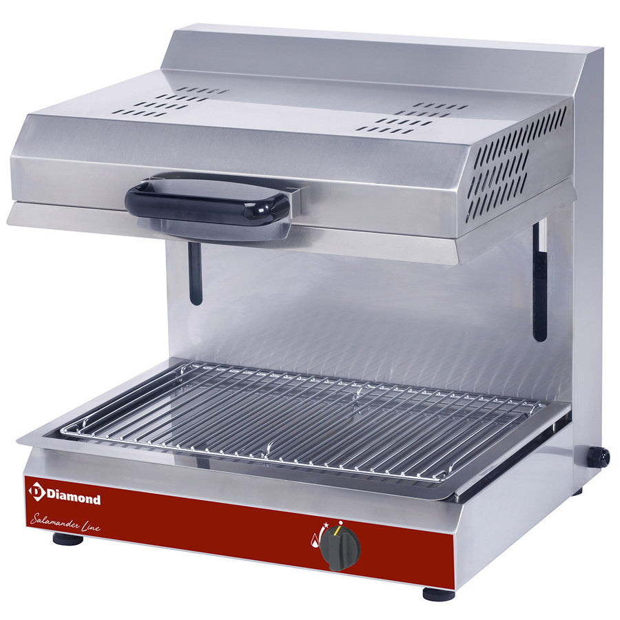 Salamandre gaz Diamond réglable avec plafond mobile, design moderne et fonctionnalité pratique pour chauffage intérieur.