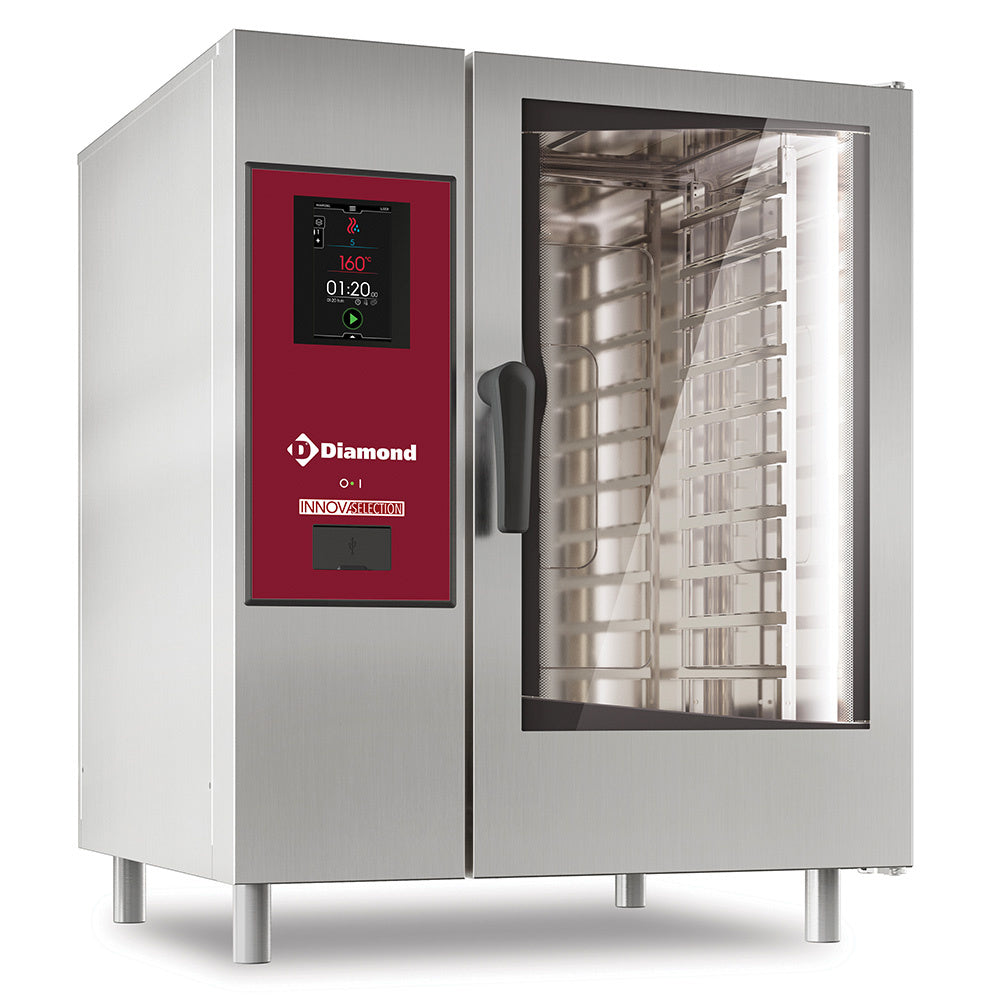 Four électrique  "TOUCH" vapeur directe/convection 10x GN 1/1 + Cleaning