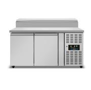 Saladette | 2 portes (1/1 GN) | Top 6× 1/3 GN | +2°C to +8°C | Froid ventilé | Flip Lids - Unninox