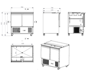 Saladette | statique with Fan | 900x700x870(h)mm - Unninox - image 4