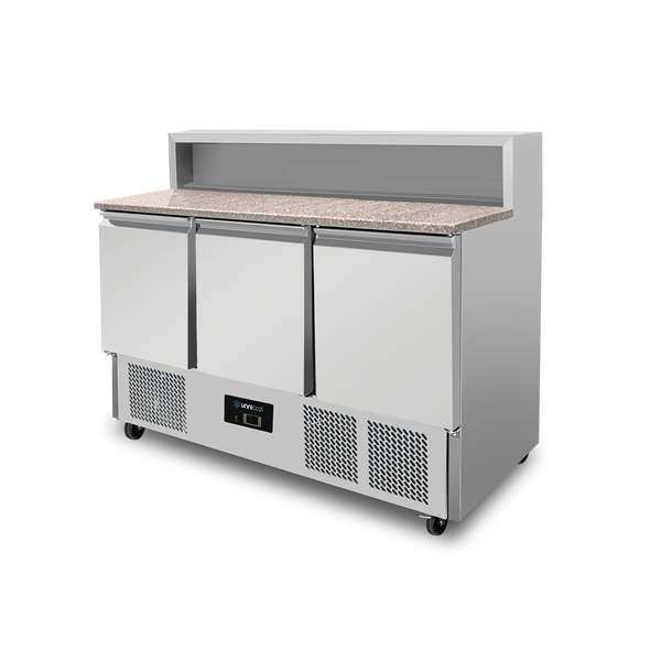 Pizza Workbench, 3-porte (GN 1/1), with 8 × GN 1/6 Top | +2°C to +8°C - Unninox - image 3