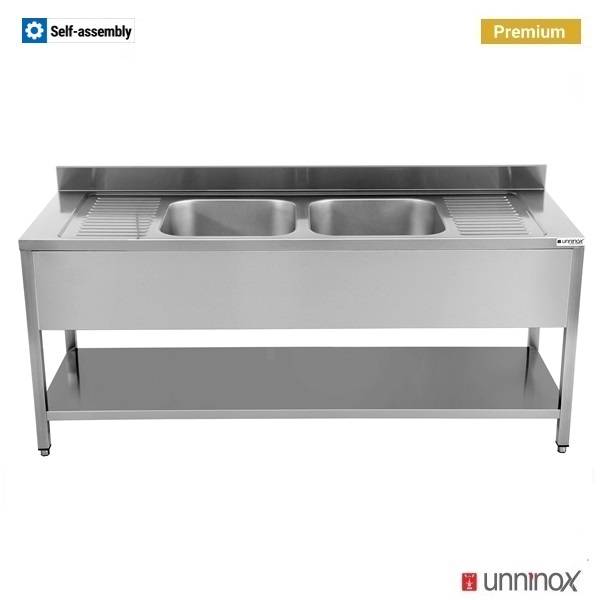 200x70xH85cm – 2 Sinks Middle - Unninox - image 2