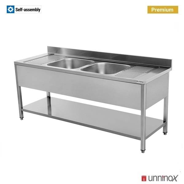 200x70xH85cm – 2 Sinks Middle - Unninox - image 3