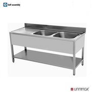 1600x700xH850mm 2 BACs droite - Unninox - image 3
