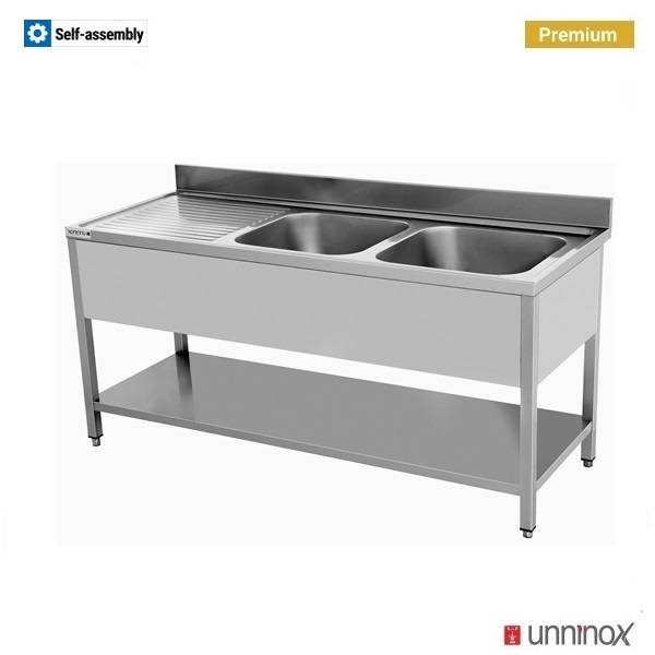160x70xH85cm - 2 Sinks droite - Unninox - image 3