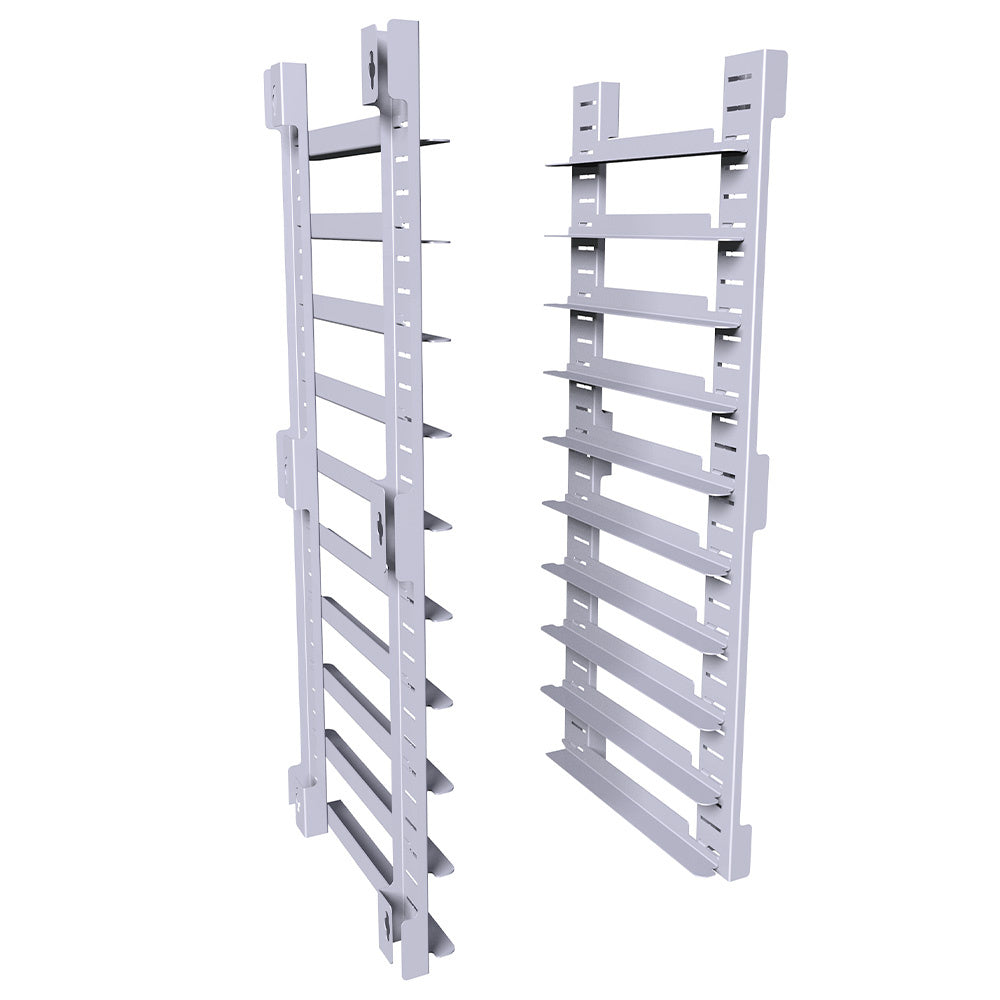 Structure de réfrigération Diamond EN 600x800 avec barres de 50 mm ou 25 mm, vue de face avec composants visibles