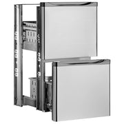 Kit bloc tiroirs, acier inox, (1/2 + 1/2) x TAV