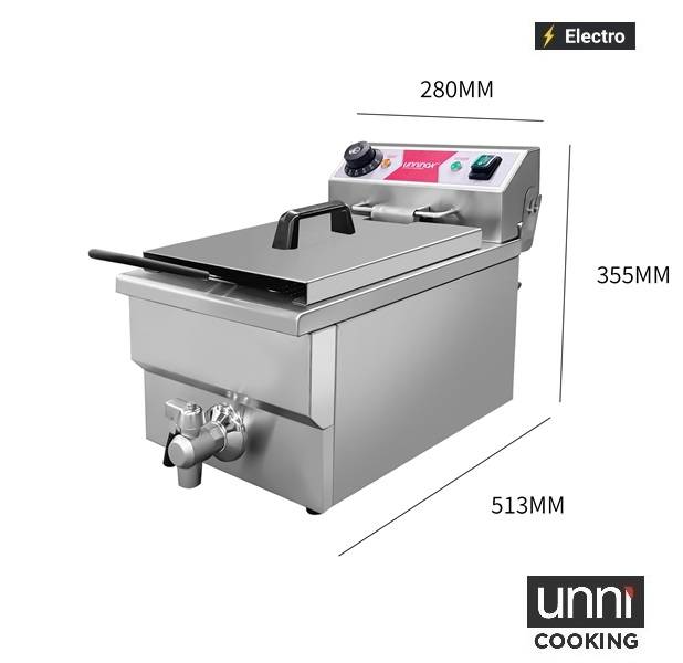 électrique Fryer 1x8L Budget - Unninox - image 3