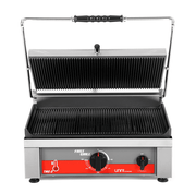 Contact/Panini Grill | Ribbed Surface 460x300 mm (Cast Iron) | 50°C/300°C - Unninox - image 3