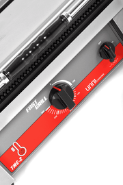 Contact/Panini Grill | Ribbed Surface 460x300 mm (Cast Iron) | 50°C/300°C - Unninox - image 7