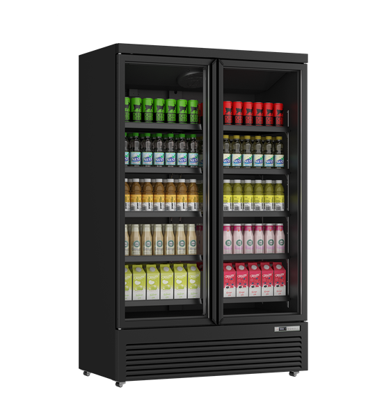 Refrigerator | 1081L | Black | 0°C to +10°C | Fan Cooling | Braked Castors - Unninox