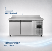 Refrigerated Comptoir - 2 portes - 1360x700x850mm - Unninox