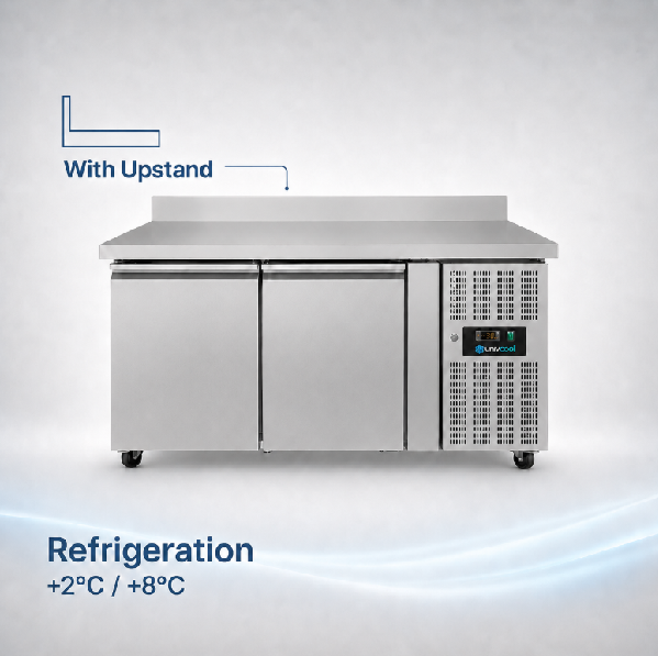Refrigerated Comptoir - 2 portes - 1360x700x850mm - Unninox