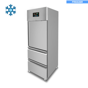 Freezer – 1 porte – GN 2/1 – 650 Liters – 1 Half porte and 2 Drawers - Unninox - image 3