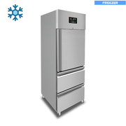 Freezer – 1 porte – GN 2/1 – 650 Liters – 1 Half porte and 2 Drawers - Unninox - image 2