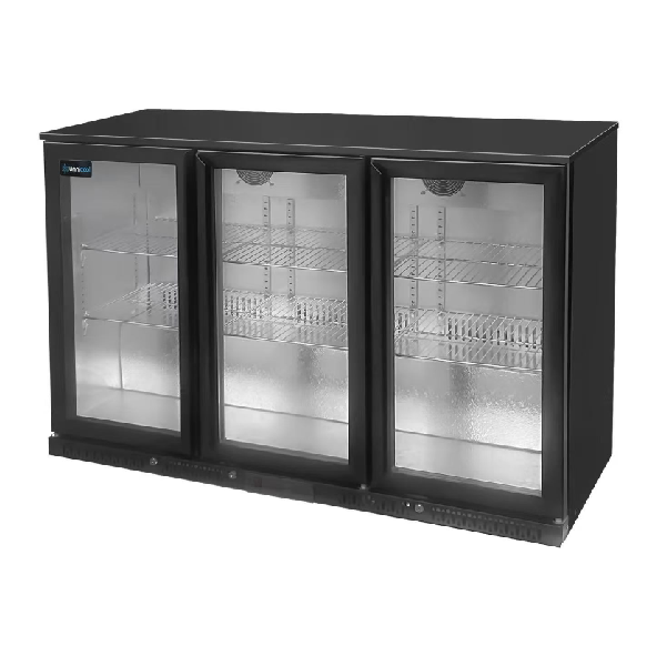 Barréfrigéré Black 3 portes - 1350x525xH900mm - Unninox