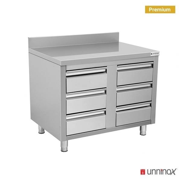 Drawer cabinet with 6 drawers & DOSSERET - Unninox - image 3