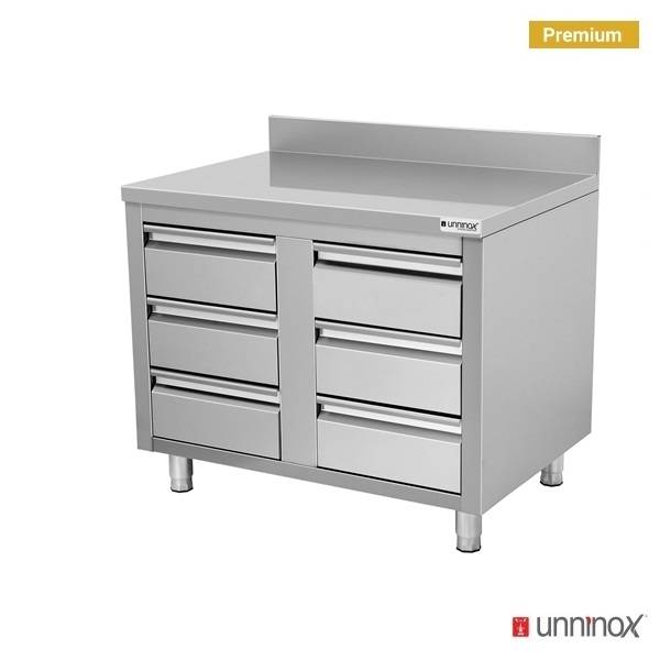 Drawer cabinet with 6 drawers & DOSSERET - Unninox - image 2