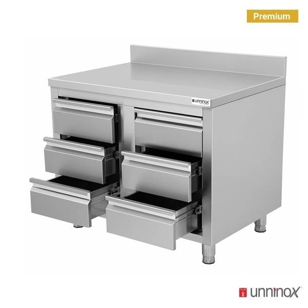 Drawer cabinet with 6 drawers & DOSSERET - Unninox - image 4