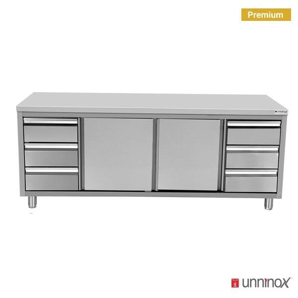 2400 x 700 x H850mm - Unninox