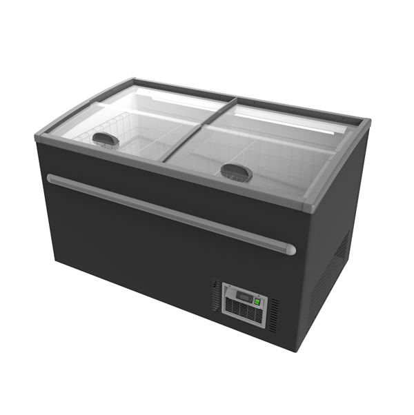 Supermarket Chest Freezer | 530L | Black - Unninox
