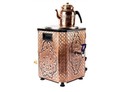 Samovar en inox professionnel SGS Gastro avec système automatique, capacité de 10 L, adapté pour théière et service chaud
