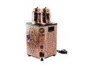 Samovar professionnel en cuivre SGS Gastro avec 10L et 2 théières, système de flottement automatique, idéal pour thé et infusions.