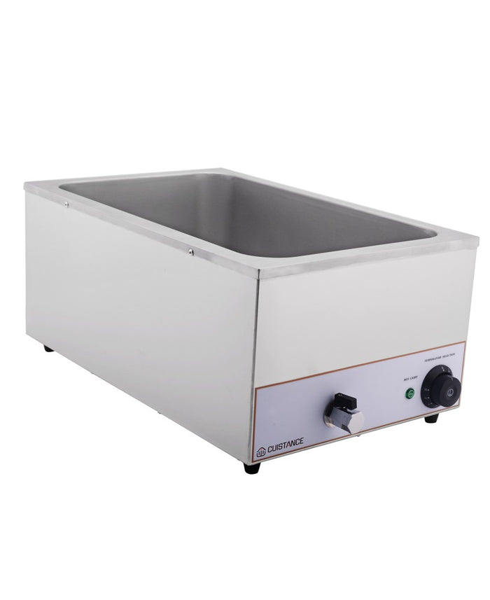 Bain-marie en inox Cuistance, modèle BM165T, avec dimensions L 355 × P 555 × H 255 mm, pour le snacking.