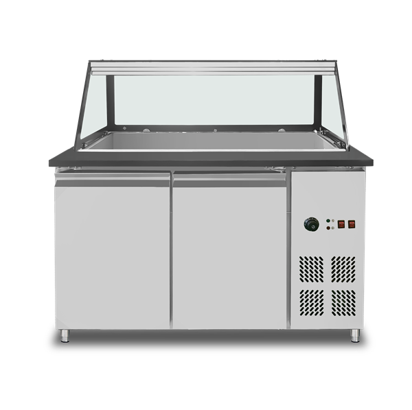 Bain-Marie Comptoir – 4x GN 1/1 – 153 × 82 × 85.5 cm - Unninox - image 2