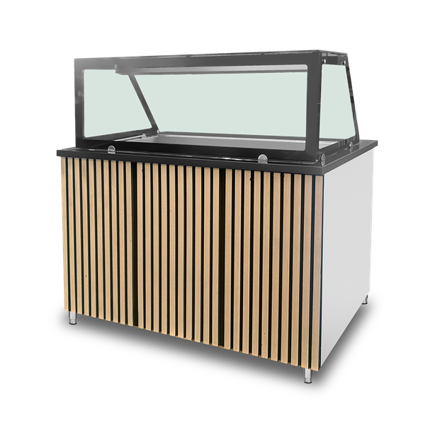Bain-Marie Comptoir – 3x GN 1/1 – 123 × 82 × 85.5 cm - Unninox