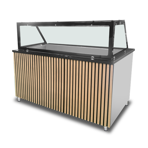 Bain-Marie Comptoir – 4x GN 1/1 – 153 × 82 × 85.5 cm - Unninox
