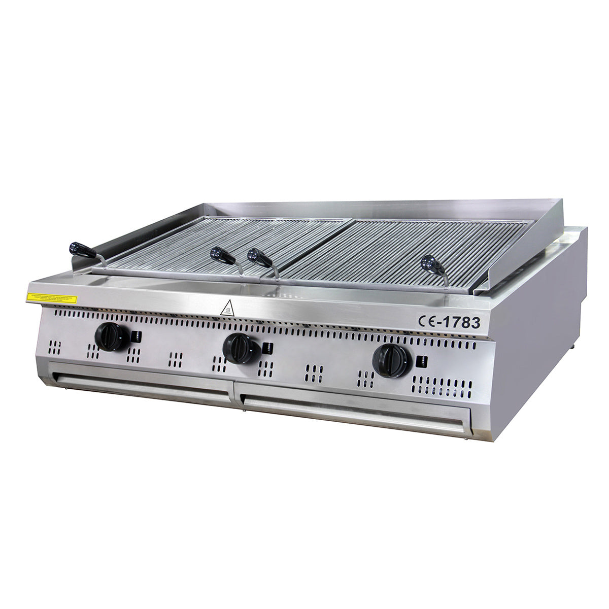 Premium chargrill - 3 zones - triple unit - 90 cm deep - gas