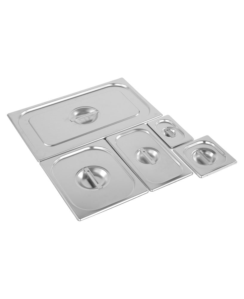 Couvercle gastronorme en inox neutre Cuistance, dimensions L 530 × P 325 mm, pour contenants professionnels de cuisine.