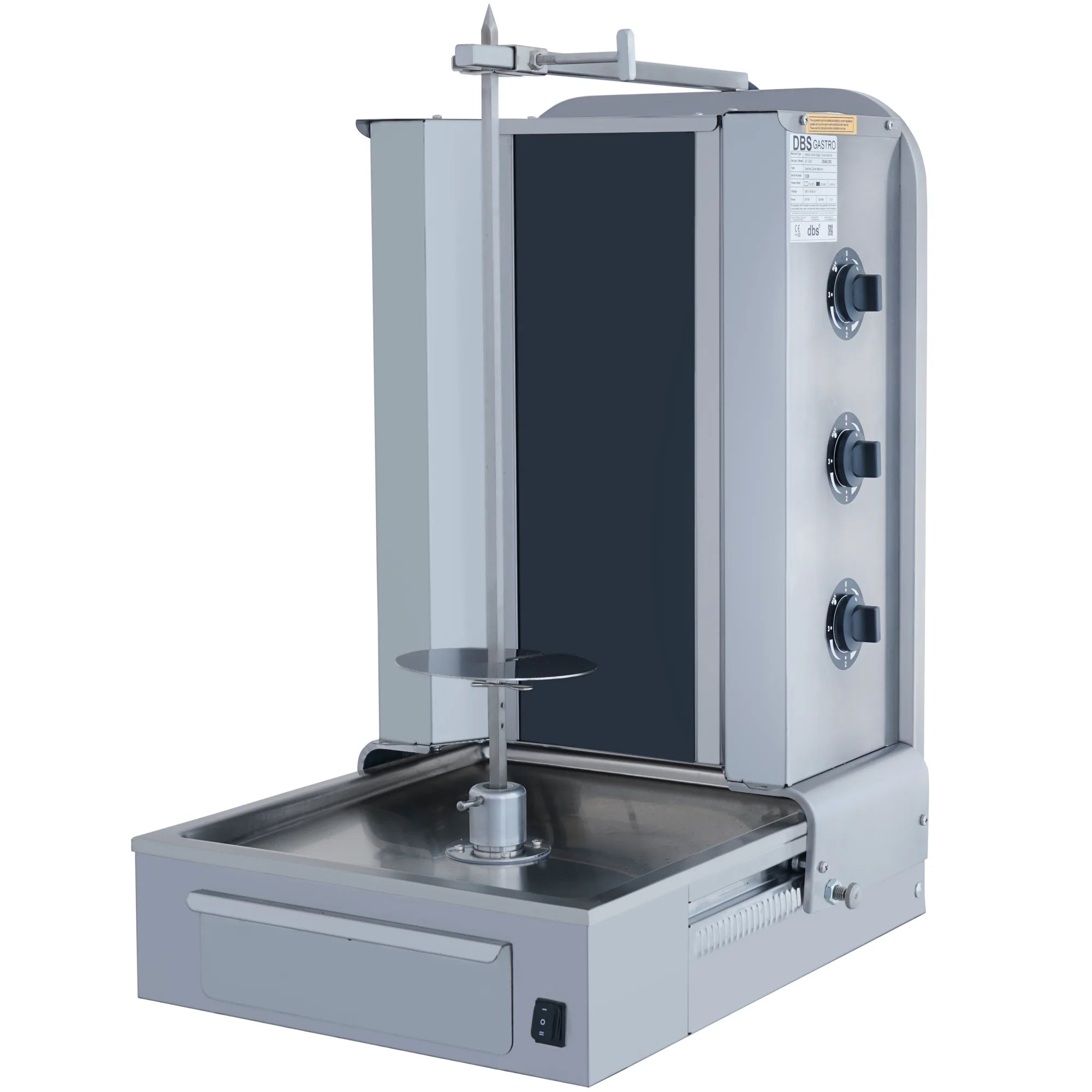 AKS-MKEB-03 | Machine à kebab électrique 3 feux – 30 kg – moteur inférieur