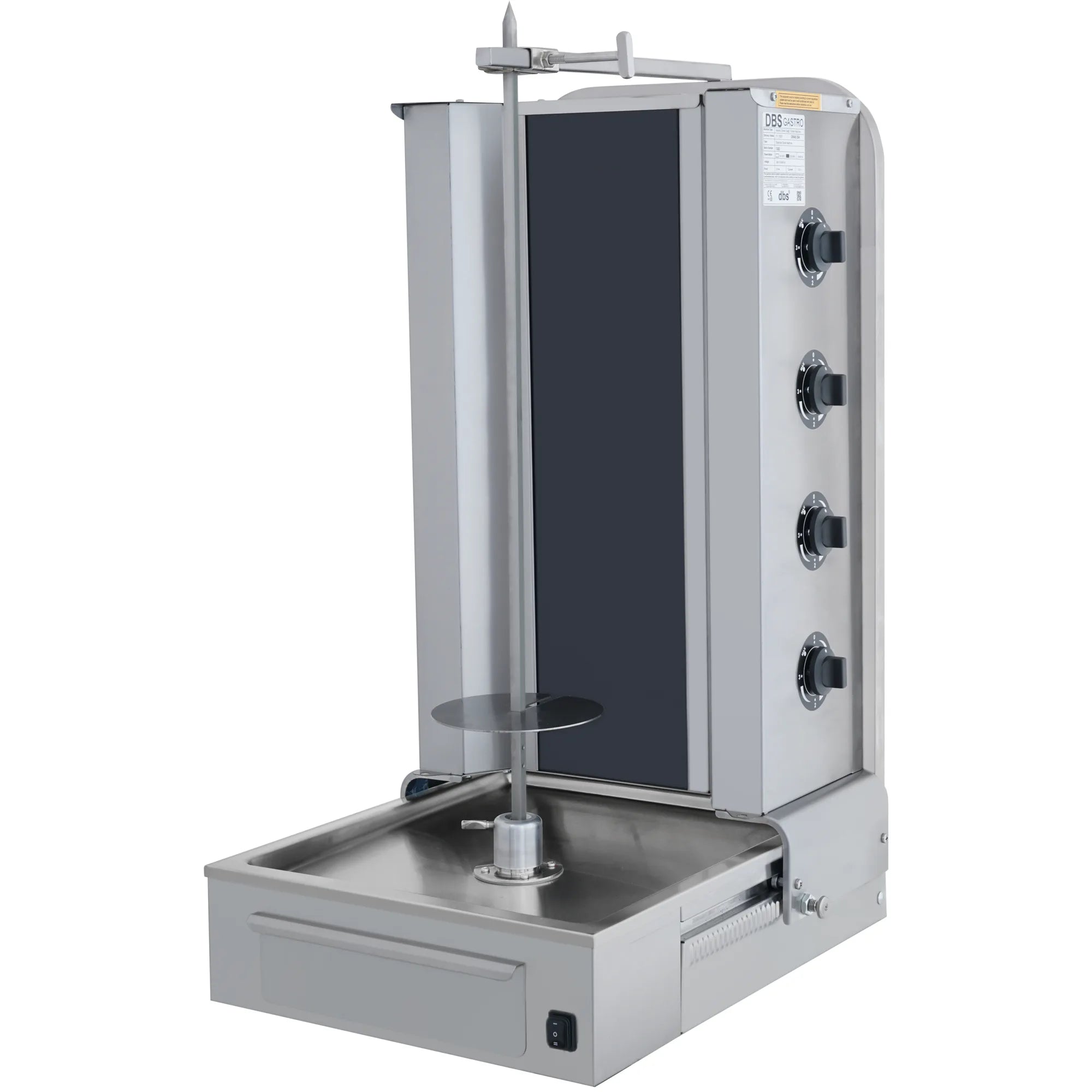 AKS-MKEB-04 | Machine à kebab électrique 4 feux – 70 kg – moteur inférieur