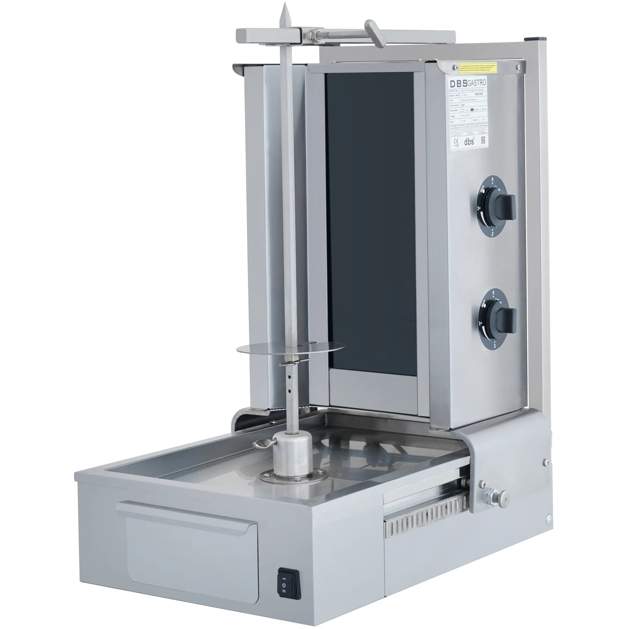 AKS-MKEB-02 | Machine à kebab électrique 2 feux – 20 kg – moteur inférieur