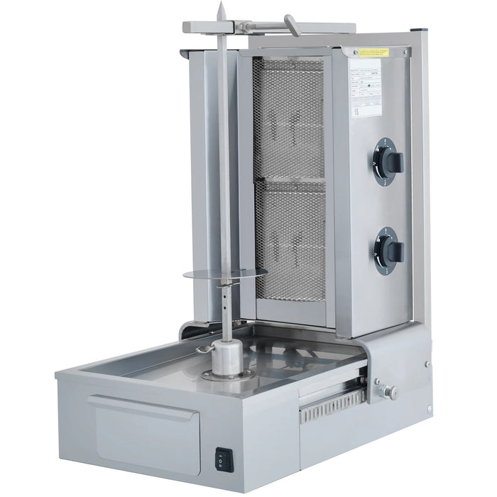 AKS-MKGB-02 | Machine à kebab à gaz 2 feux – 15 kg – moteur inférieur