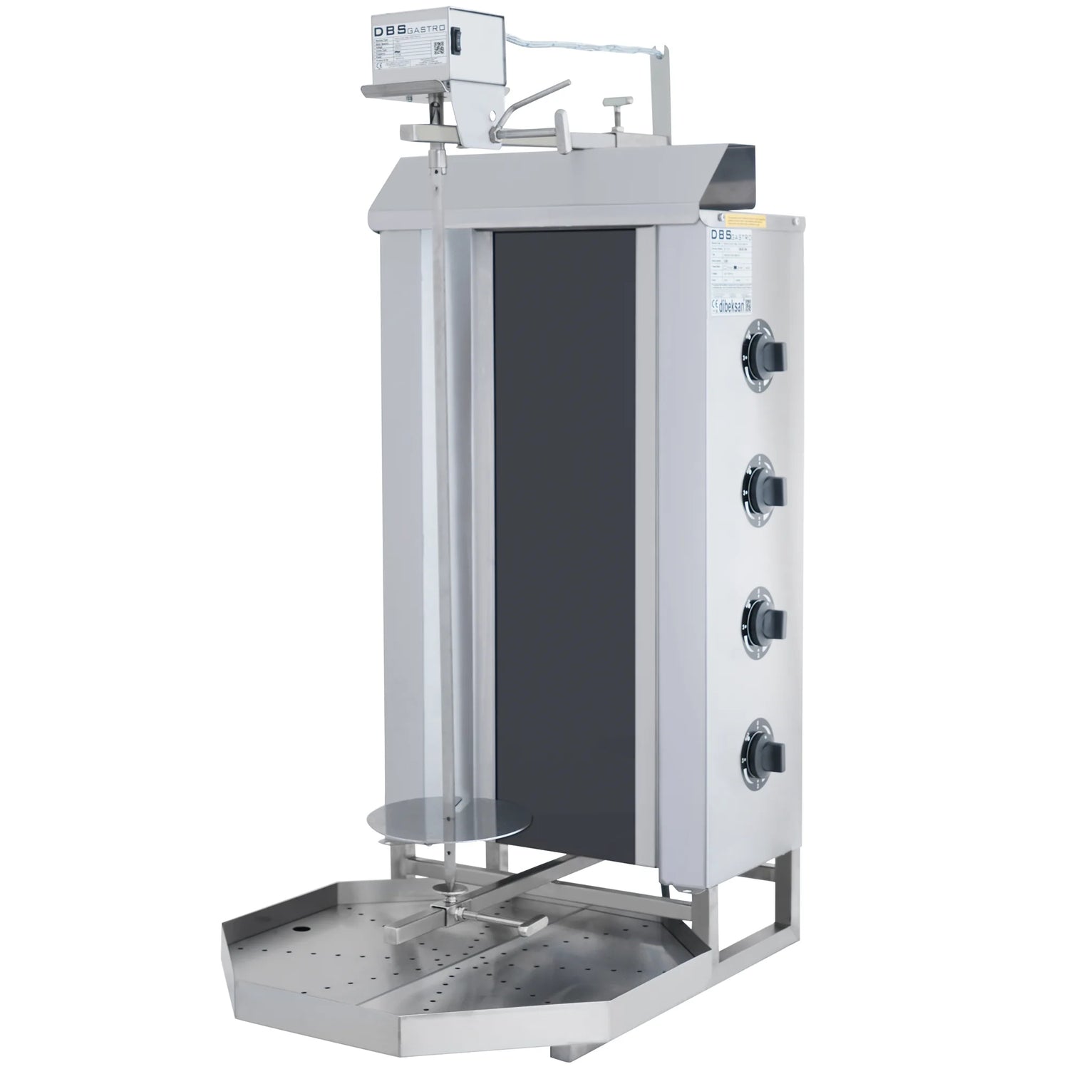 AKS-MKEH-04 | Machine à kebab électrique 4 feux – 50 kg – moteur supérieur