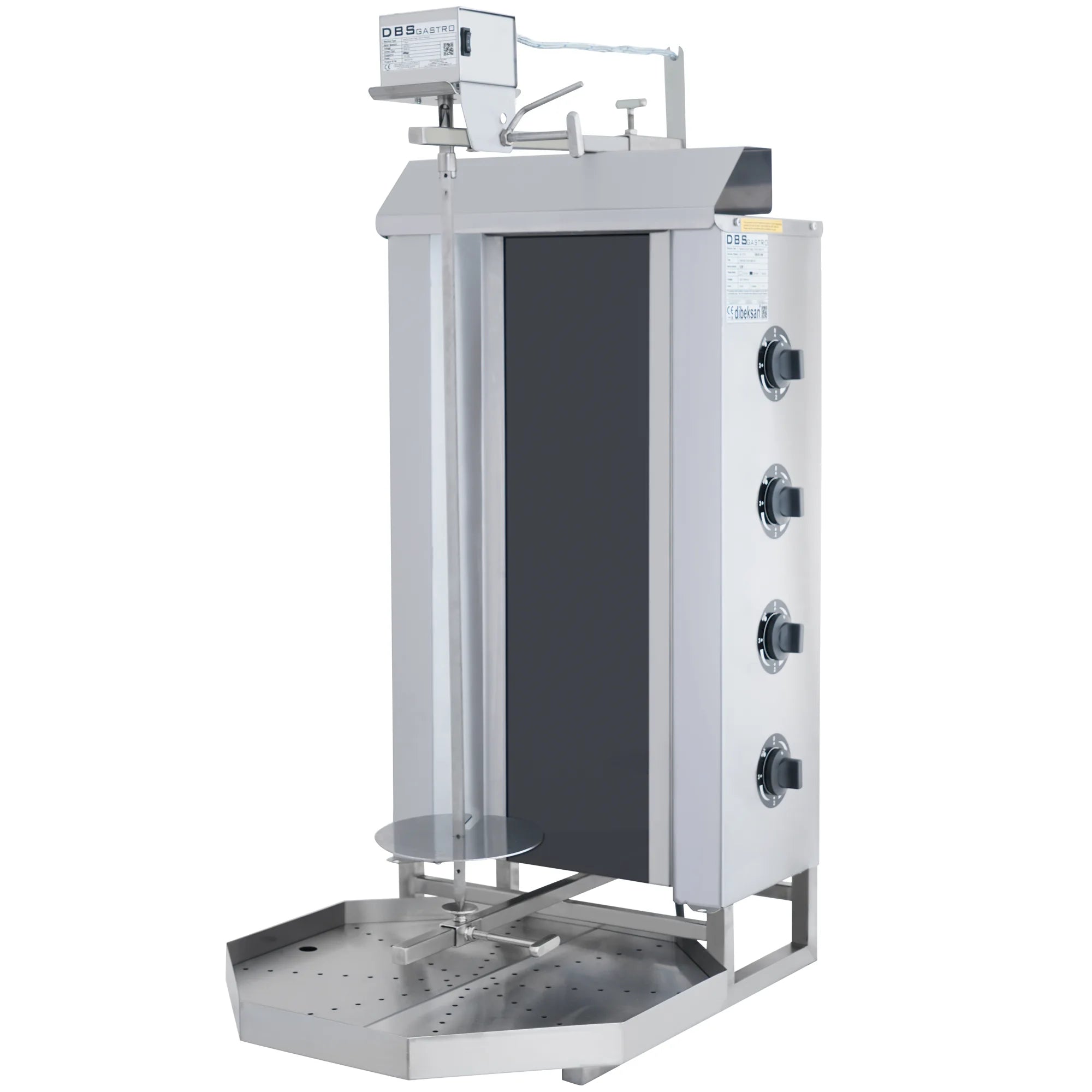 AKS-MKEH-04 | Machine à kebab électrique 4 feux – 50 kg – moteur supérieur
