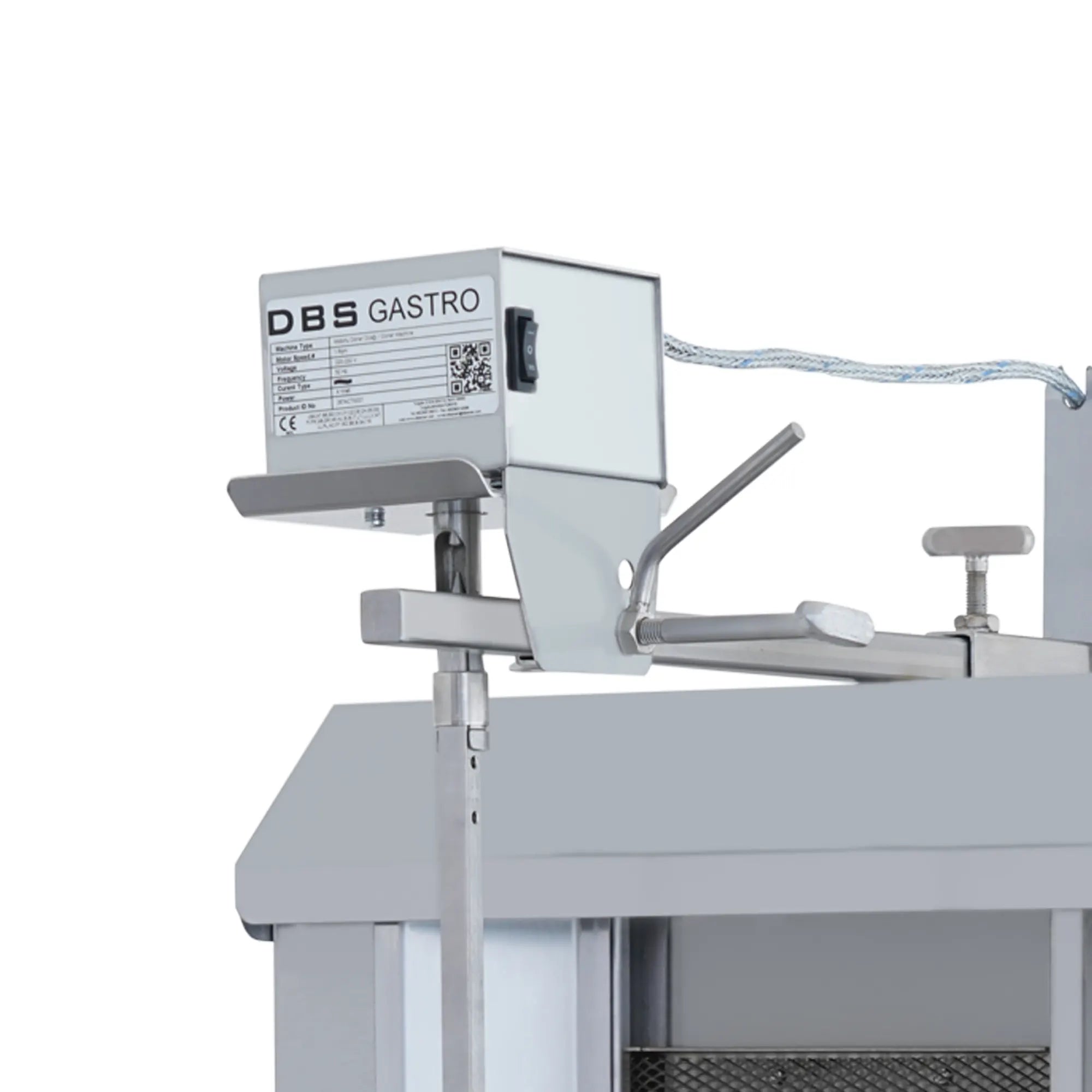 AKS-MKGH-04 | Machine à kebab à gaz 4 feux – 50 kg – moteur supérieur – vue 3