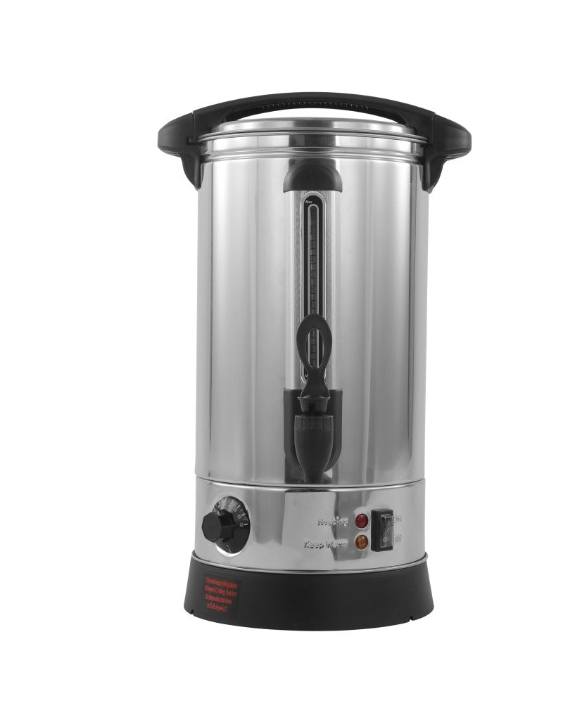 Distributeur d’eau chaude en inox Cuistance, hauteur 500 mm, pour préparation, image montrant le corps en acier inoxydable.