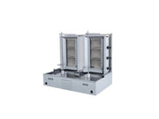 Gril à kebab double gaz professionnel – 3+3 brûleurs – 40+40 kg – moteur bas