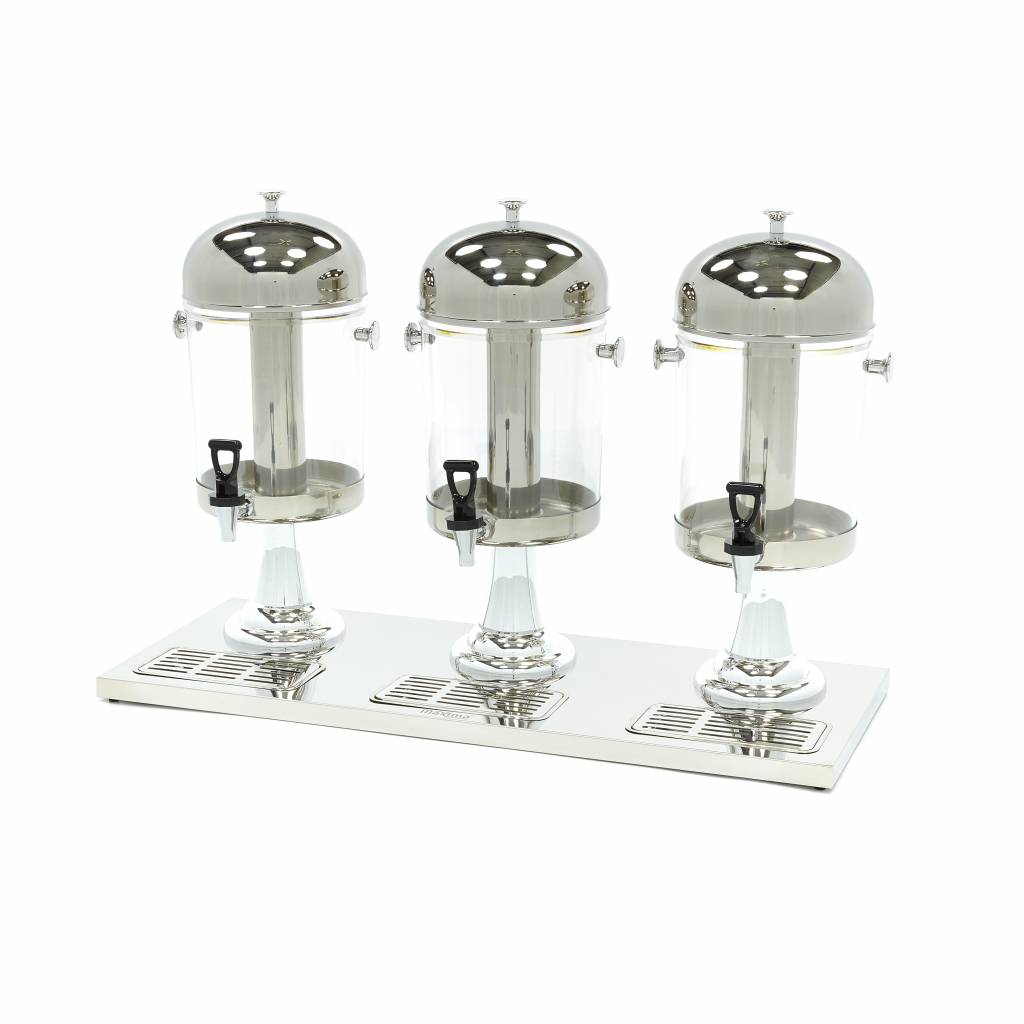 Distributeur de boissons Maxima, 3 x 8 L, avec tube de refroidissement central, fonctionne sans électricité.