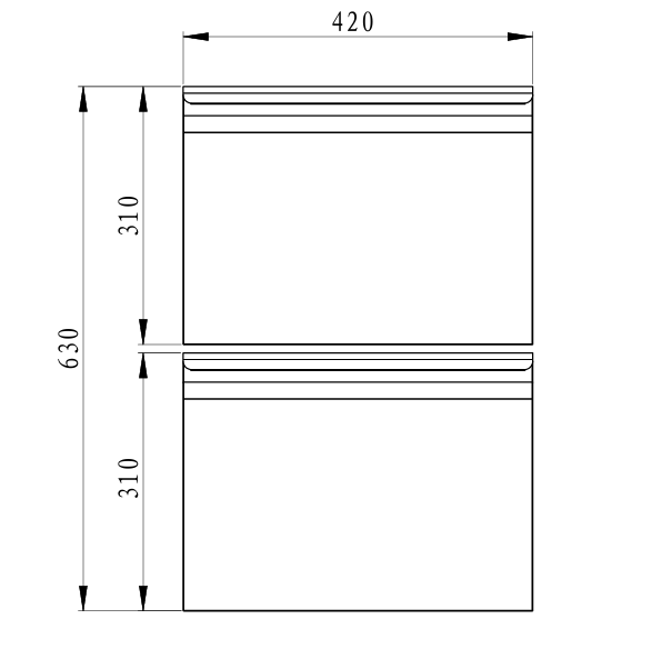 DRAWERSET 1/2 STANDARD - Unninox - image 2