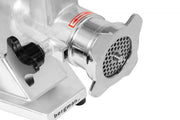 Hachoir à viande professionnel SGS Gastro Ecoline 120-230 V, 0,85 kW, en acier inoxydable, avec lames et tube de broyage