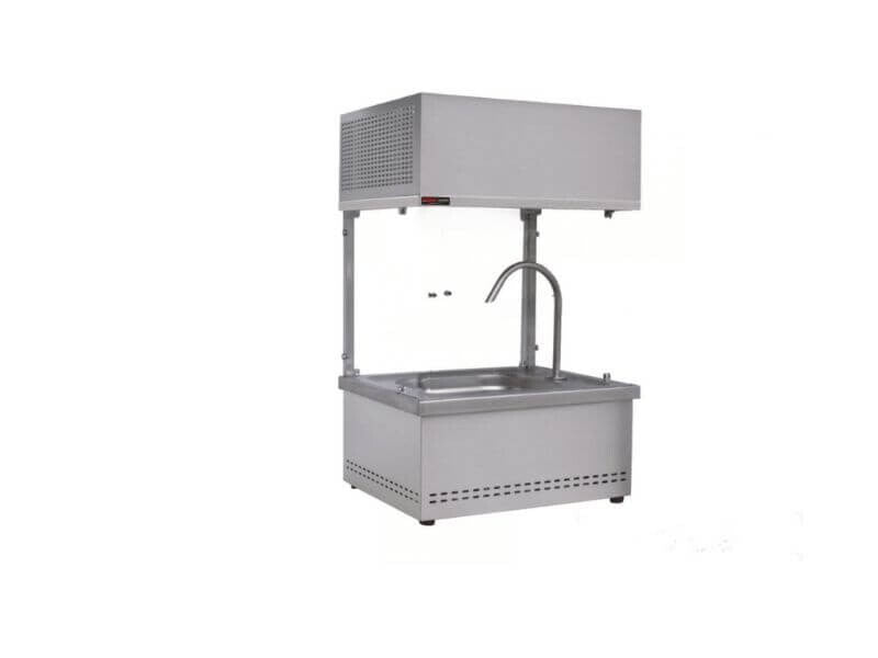 Distributeur de boissons en acier inoxydable SGS Gastro pour ayran, capacité 28 L, machine professionnelle pour boissons fraîches.