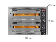 Four à pizza électrique double chambre avec hotte – 6+6 pizzas Ø34 cm - SGS-PO-70105-DE/T - image 3